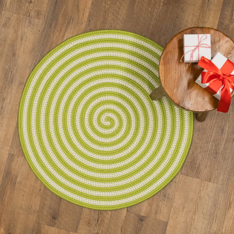 Langley Street Marlee Candy Cane Round Green Rug Wayfair Canada